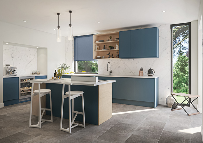 Roma (FR), Dark Blue - Twist&Fit Roller Blind - Image 7